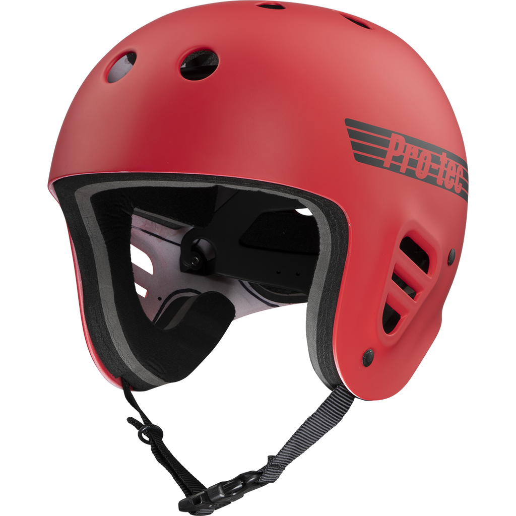 bright red motorcycle helmet Matte Black & Claw Scratch Iron Man suede liner feels and looks like genuine leather FULL CUT WATER - MATTE