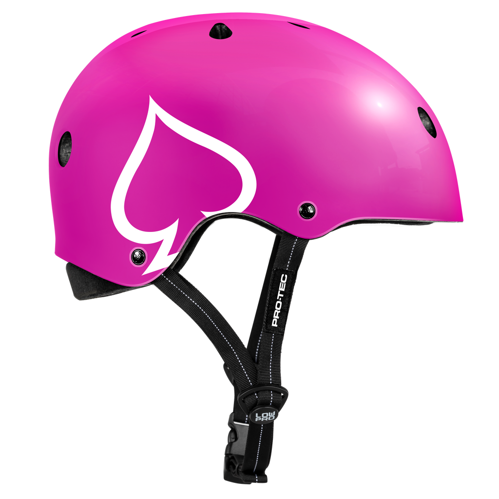 baby pink bike helmet Pro-Tec LOW PRO Certified Helmet