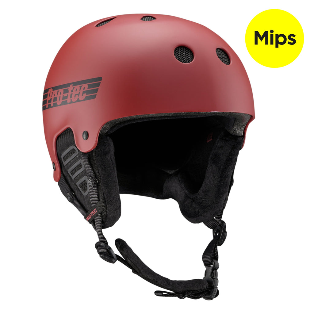 Old School Snow w/MIPS - Matte Red | Pro-Tec Helmets
