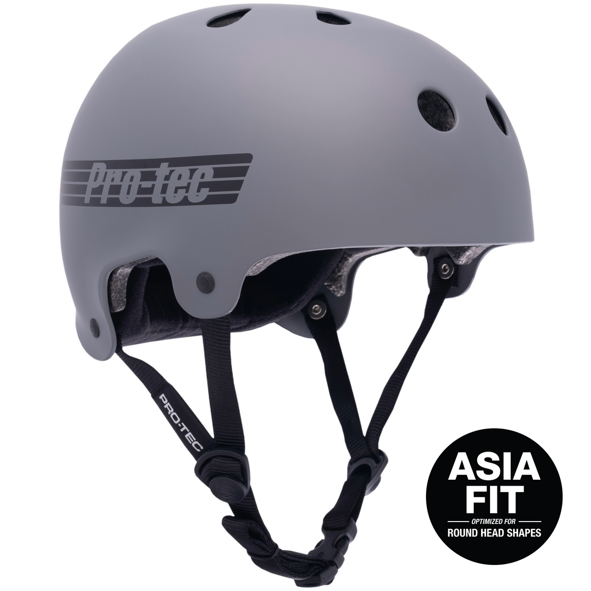 OLD SCHOOL LOW PRO ASIA FIT HELMET - MATTE GREY (CERTIFIED)