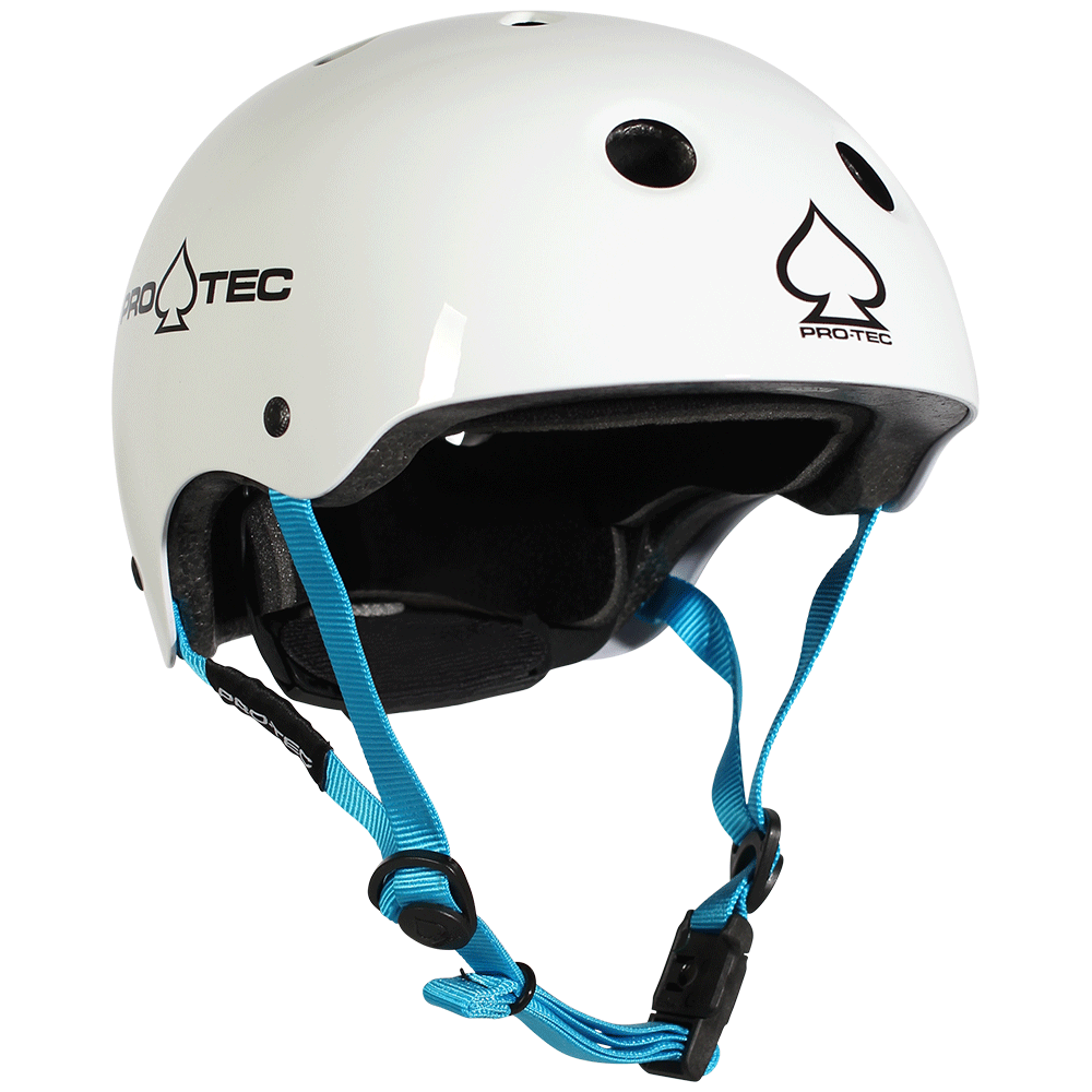 Pro-Tec Gloss White Classic Skate Helmet - Metrikx Scooters Canada