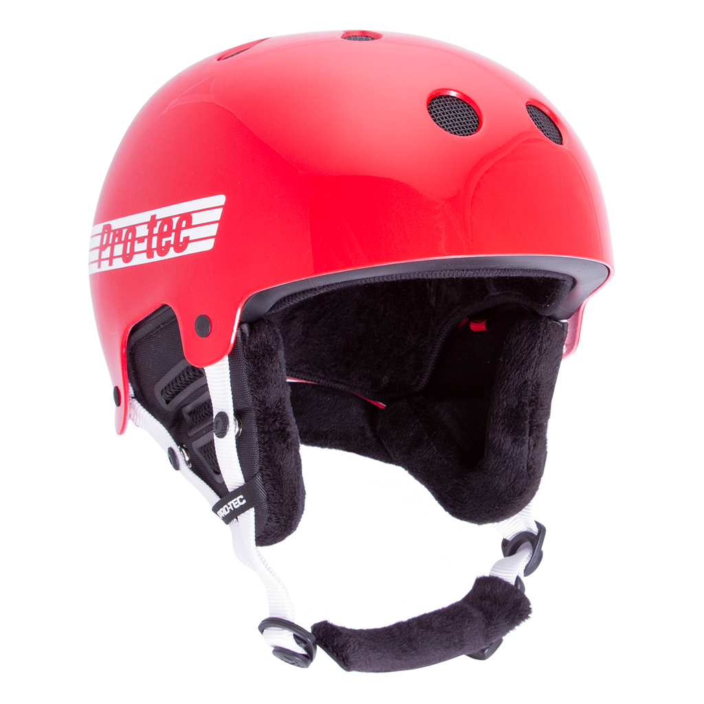 Old School Snow Red White w MIPS Pro Tec Helmets