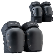 STREET KNEE/ELBOW PAD SET - OPEN BACK - BLACK