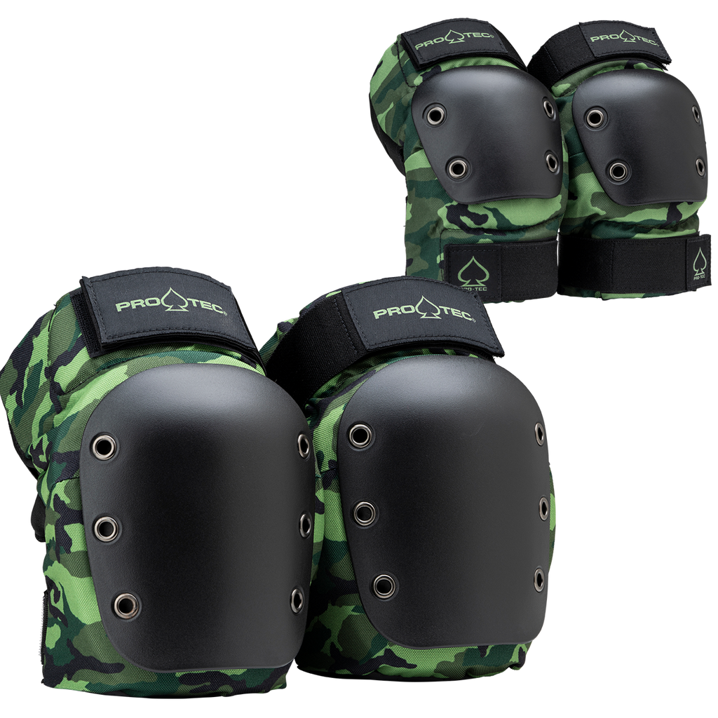 STREET KNEE/ELBOW PAD SET - OPEN BACK - CAMO
