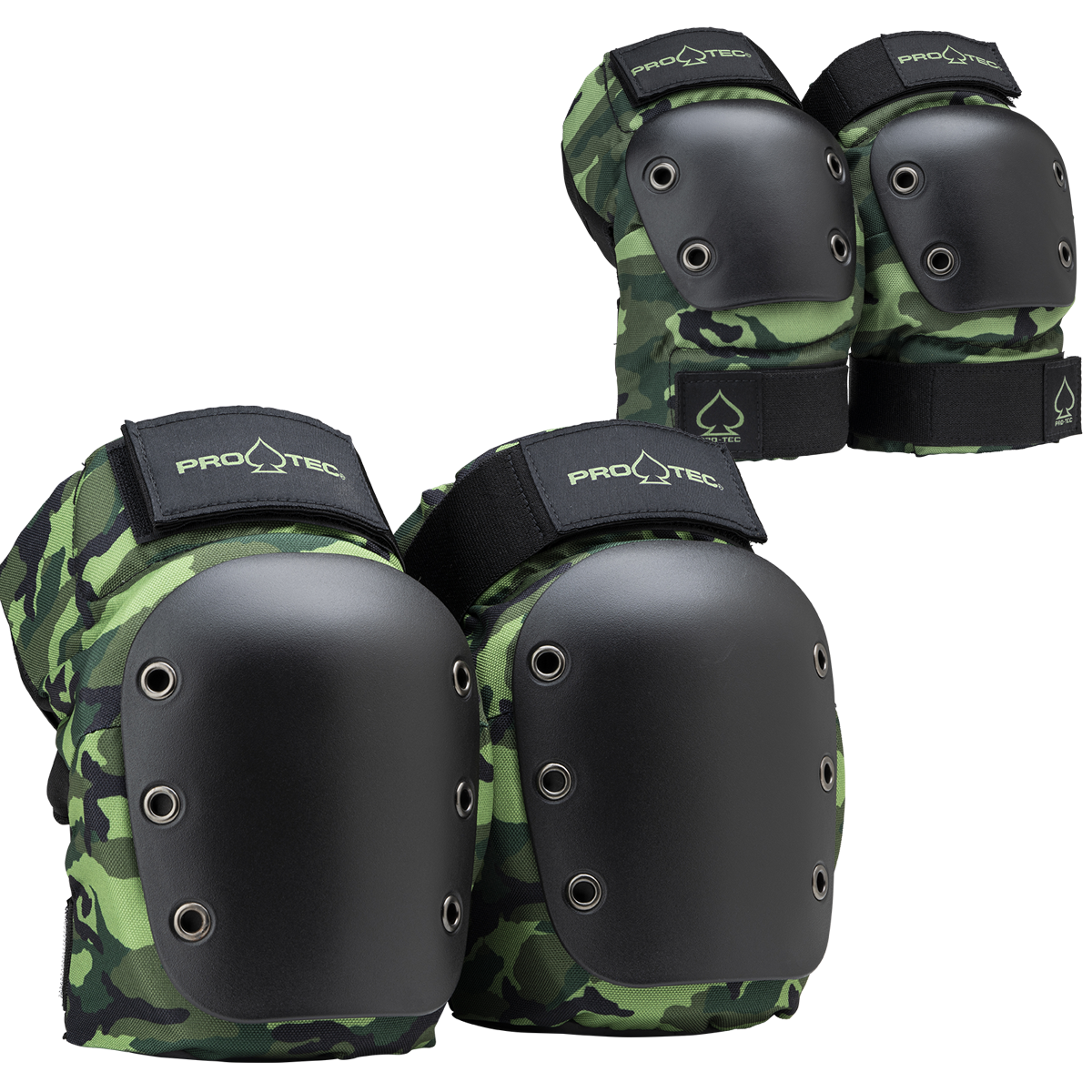 STREET KNEE/ELBOW PAD SET - OPEN BACK - CAMO