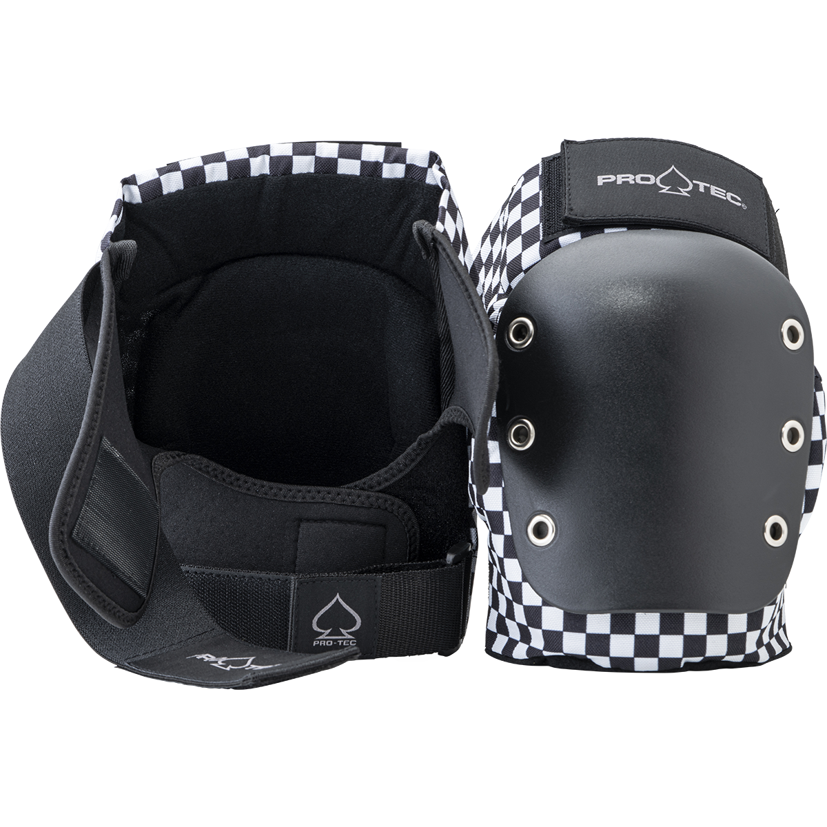 STREET KNEE/ELBOW PAD SET - OPEN BACK - CHECKER