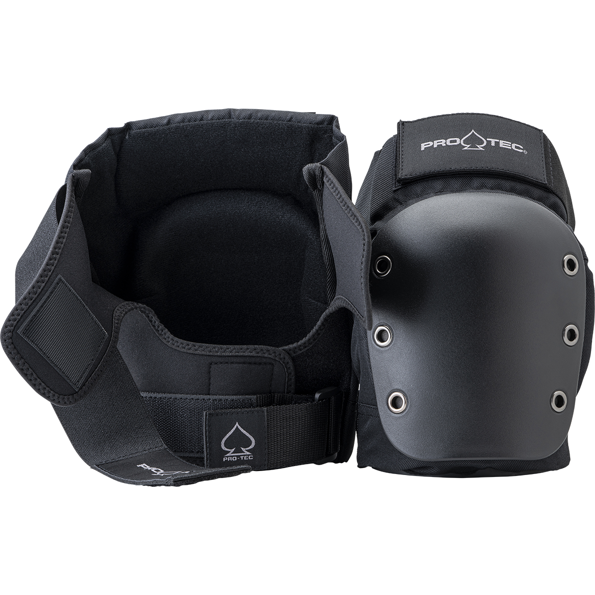 STREET KNEE PAD - OPEN BACK - BLACK