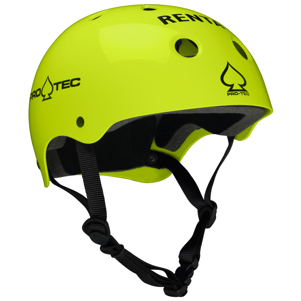 Classic Skate Helmet Gloss Rental Yellow Pro Tec Helmets