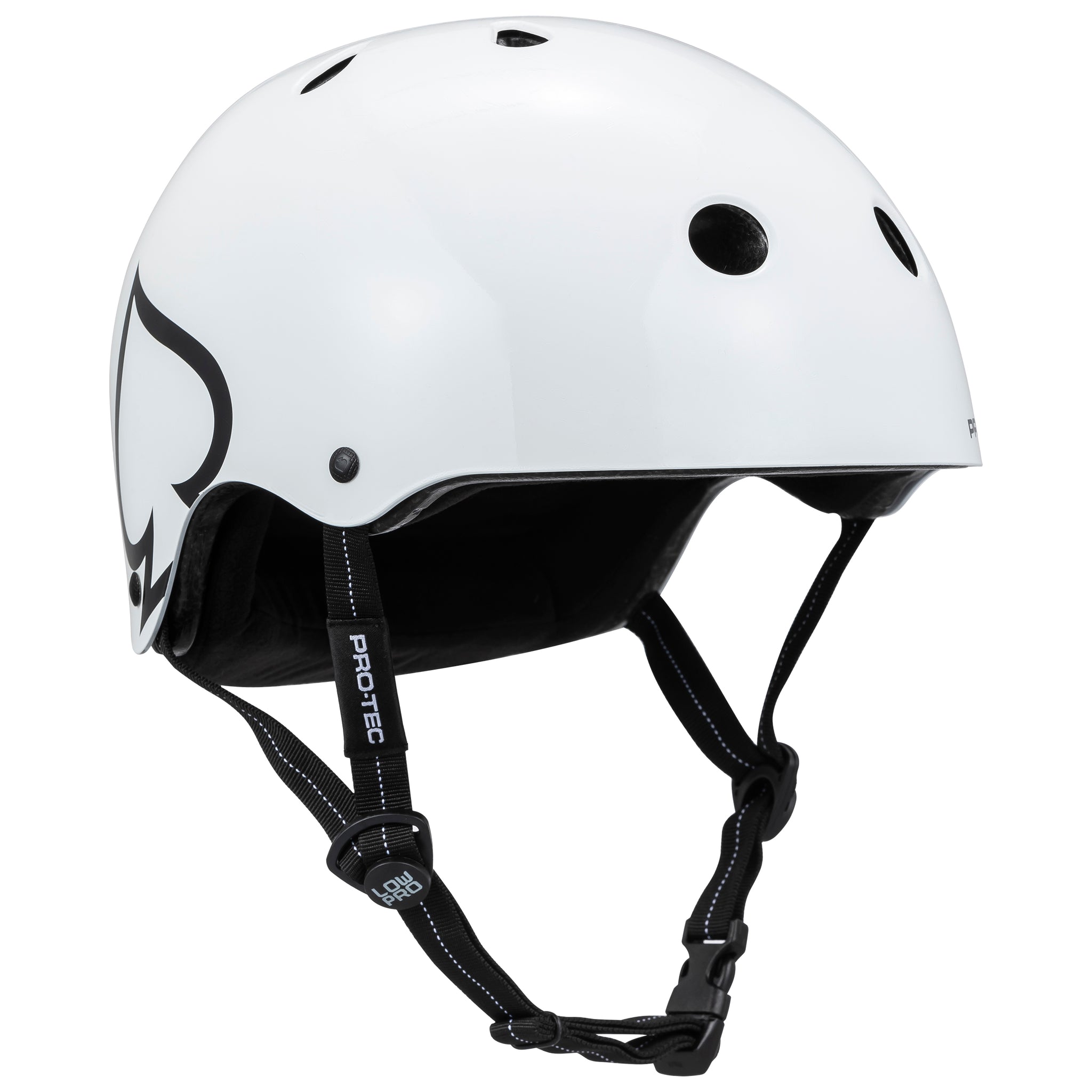 bike helmet black or white LOW PRO Certified Helmet - Gloss White