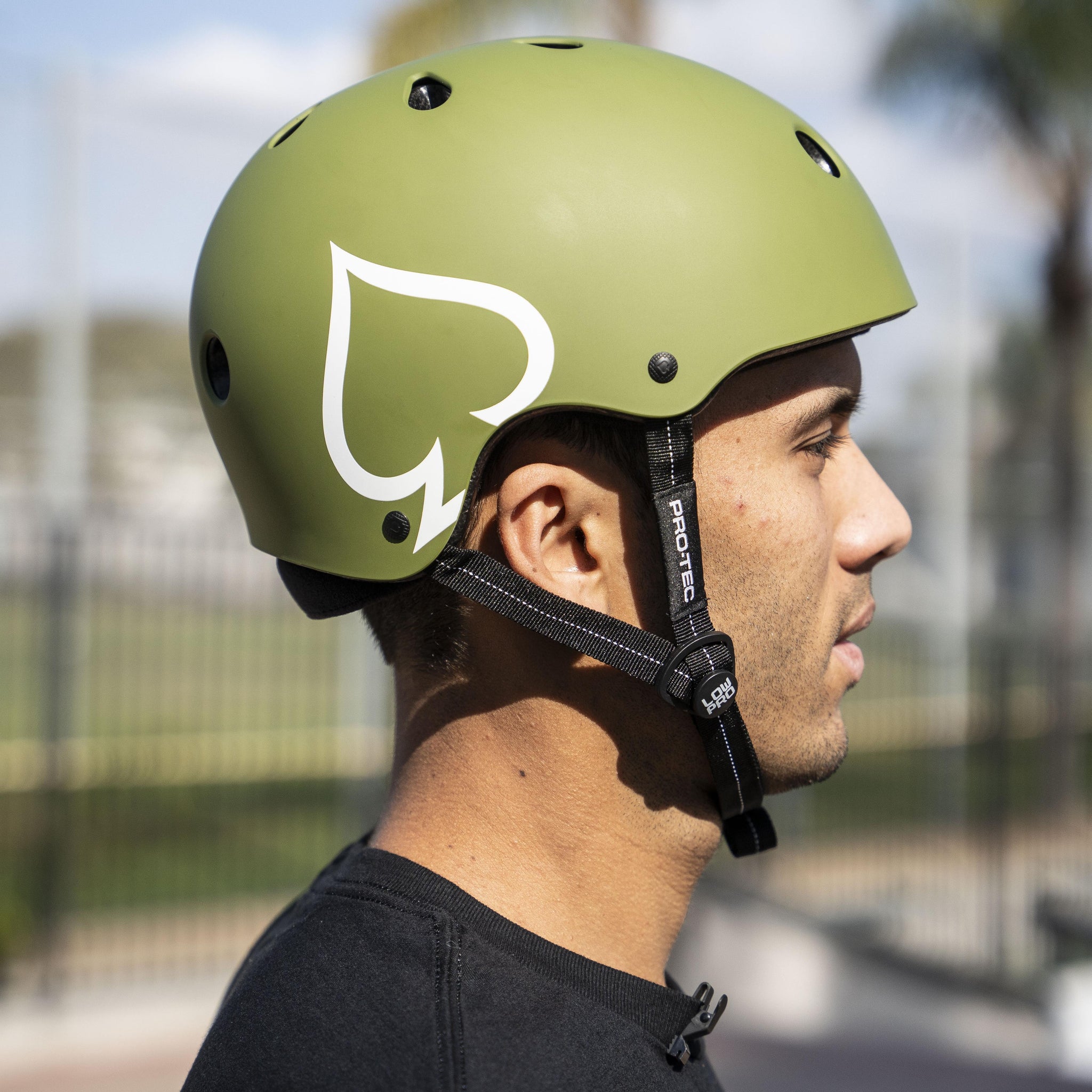 army helmet for bike Pro-Tec Low Pro Steve Caballero Certified Status Skateshop Sizes Range From XS LOW PRO Certified Helmet -