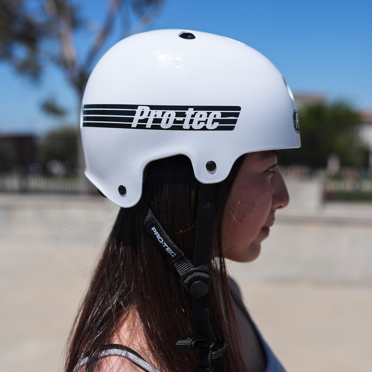 OLD SCHOOL LOW PRO ASIA FIT HELMET - GLOSS WHITE (CERTIFIED)