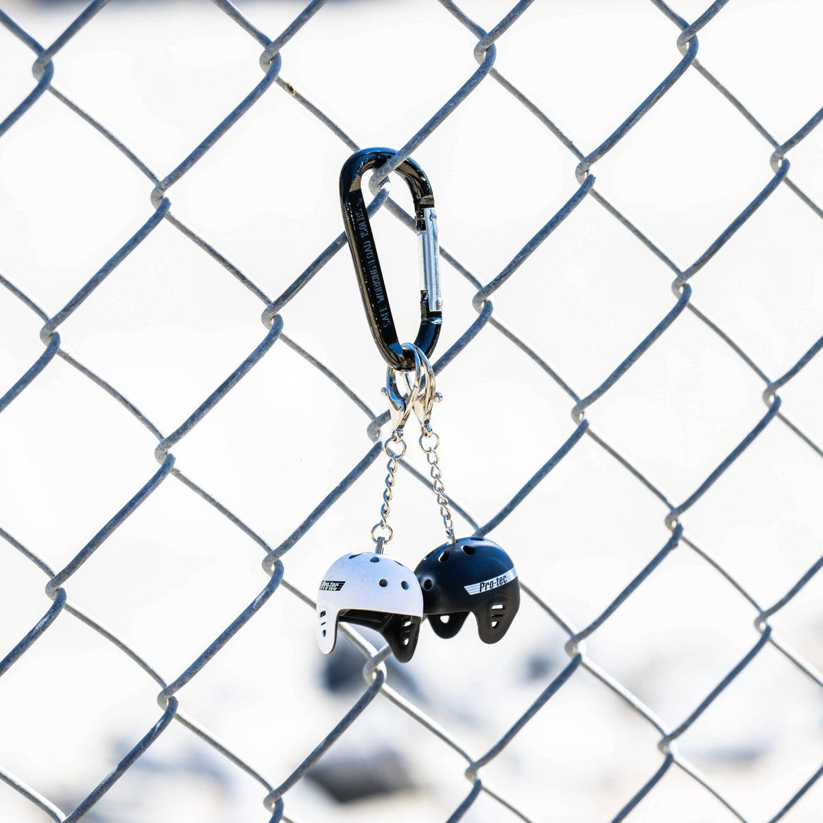 Mini Full-Cut Helmet Keychain - Matte Black
