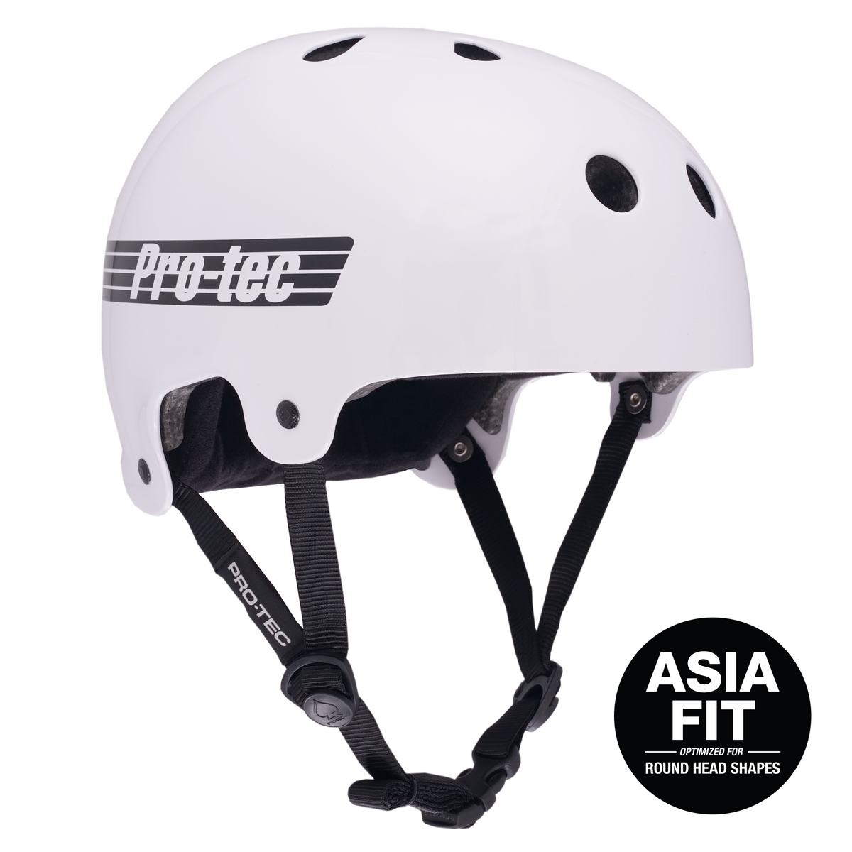 OLD SCHOOL LOW PRO ASIA FIT HELMET - GLOSS WHITE (CERTIFIED)