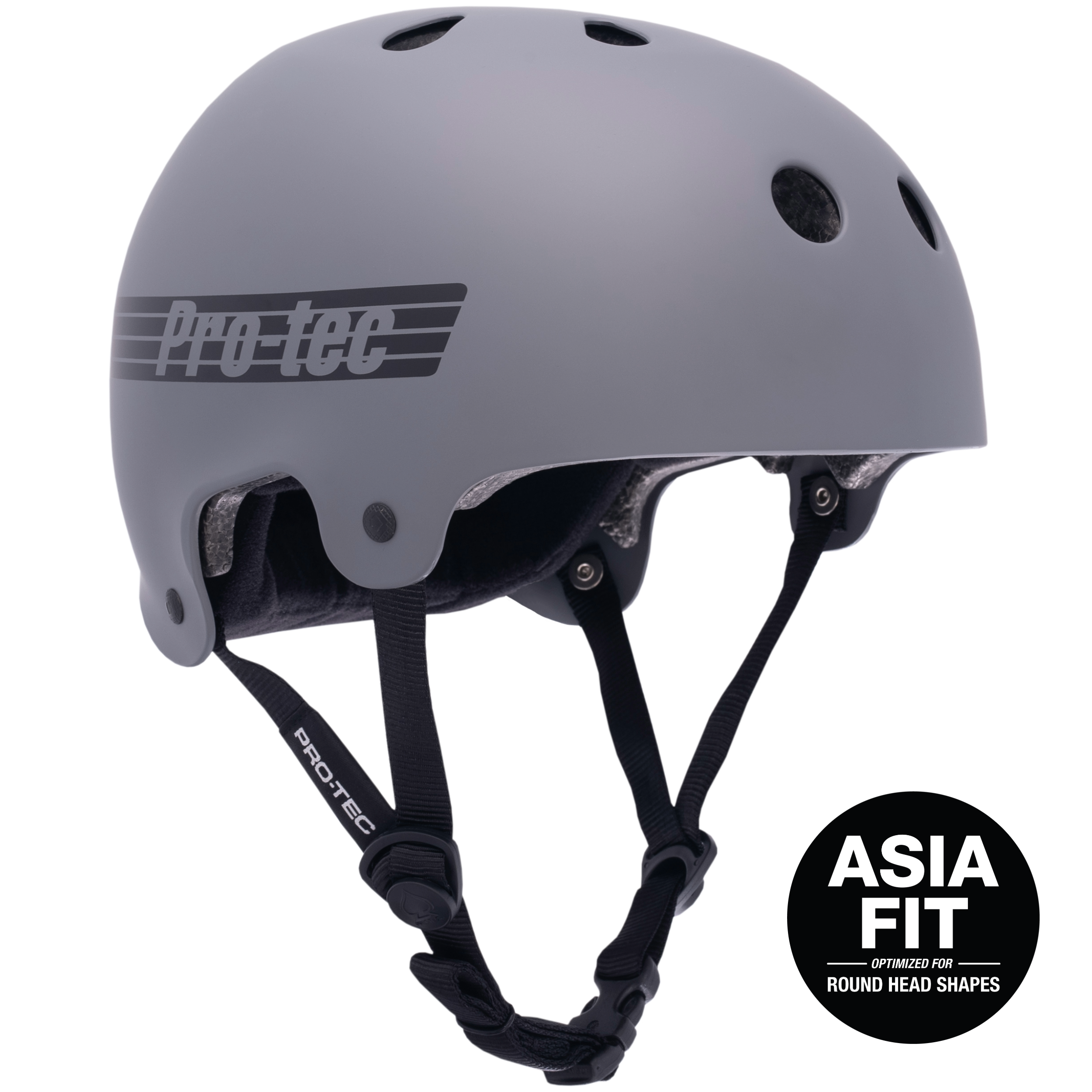OLD SCHOOL LOW PRO ASIA FIT HELMET - MATTE GREY (CERTIFIED)