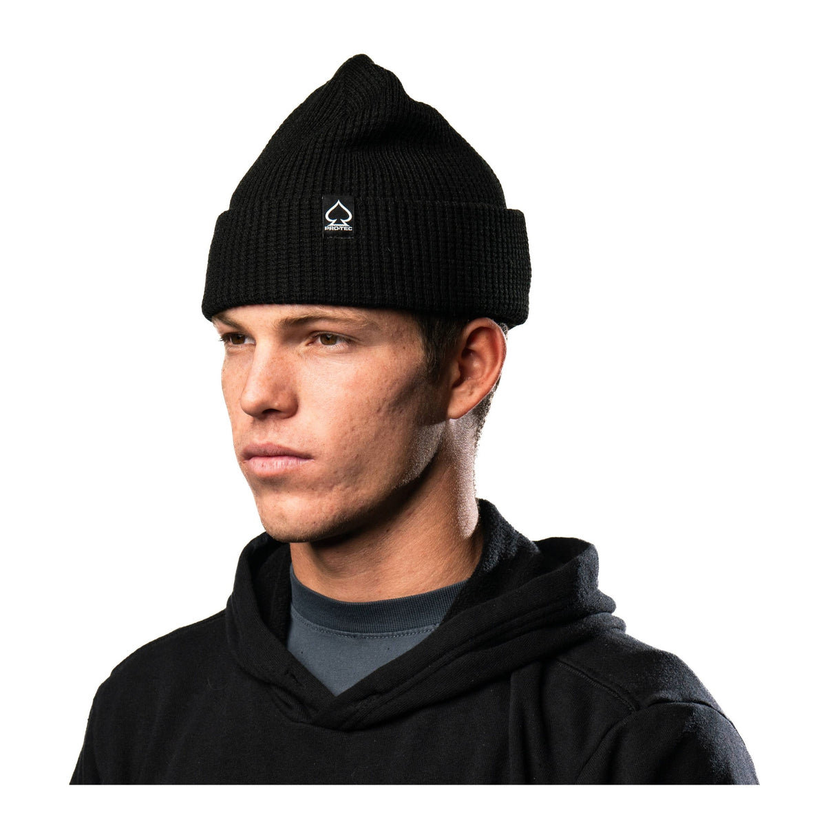 PRO-TEC Patch Cuff Snow Beanie - Black