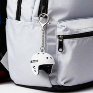 Mini Full-Cut Helmet Keychain - Matte White
