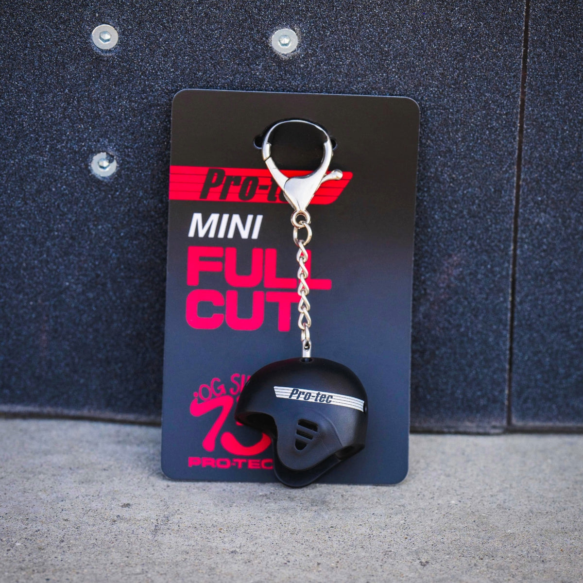 Mini Full-Cut Helmet Keychain - Matte Black