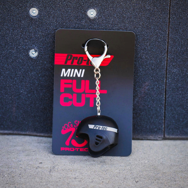 Mini Full-Cut Helmet Keychain - Matte Black