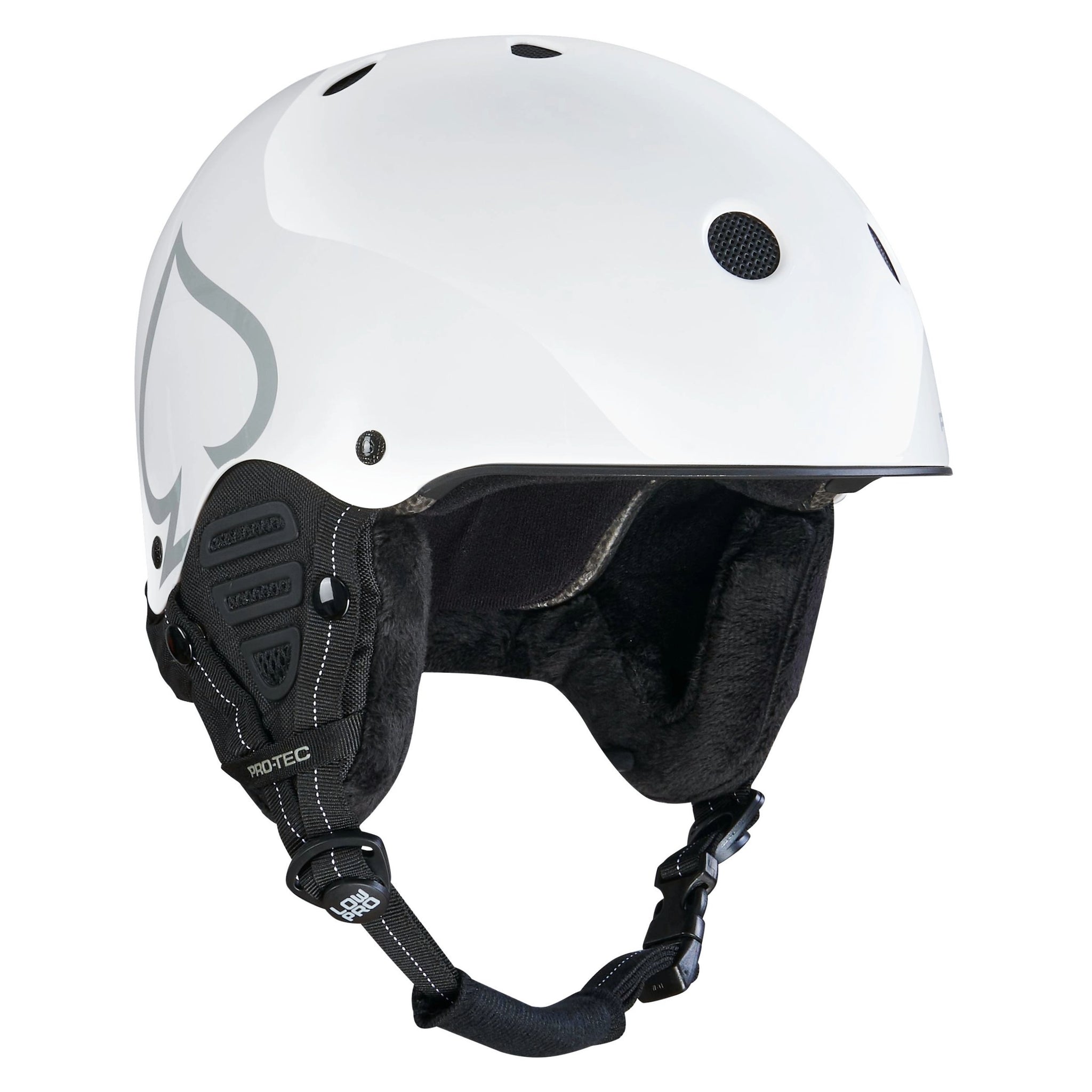 gloss white finish motorcycle helmet Low Pro Snow Helmet White / L/XL