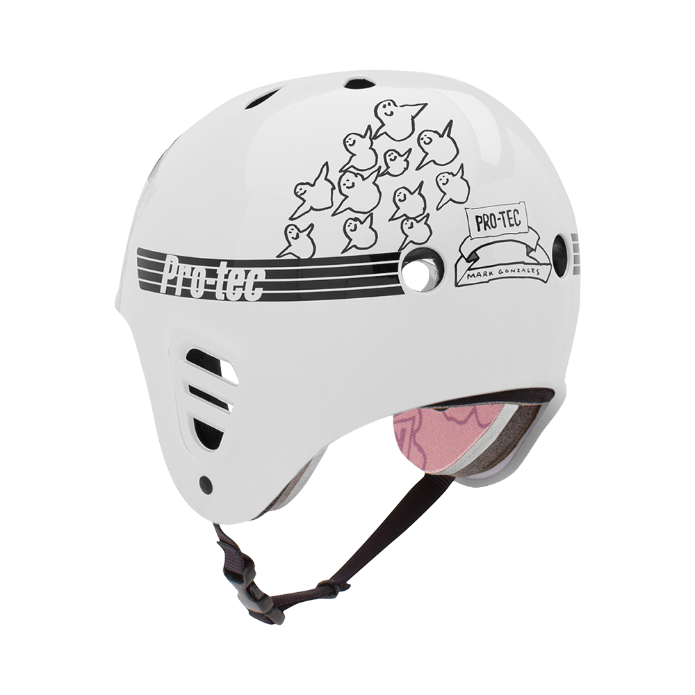 Gonz Full Cut Skate - Gloss White | Pro-Tec Helmets